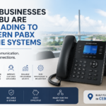 Why Businesses in Cebu Are Upgrading to Modern PABX Phone Systems Modern PABX phone system setup for Cebu businesses featuring an IP phone, network equipment, and communication benefits like scalability, customer support, and remote access.